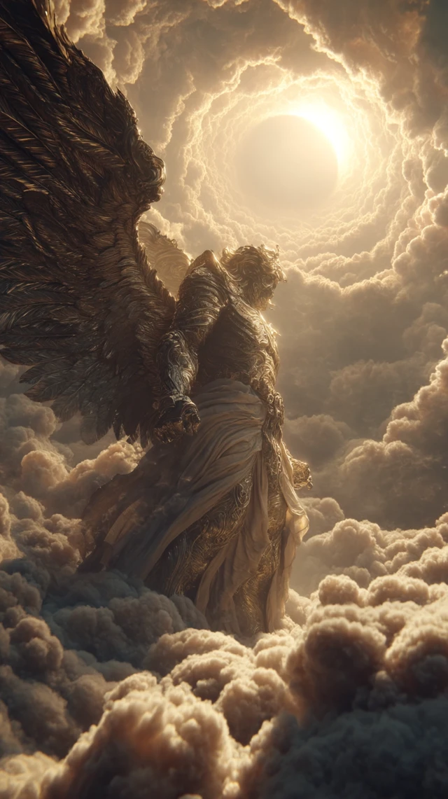 Divine God Above the Clouds Epic Scene