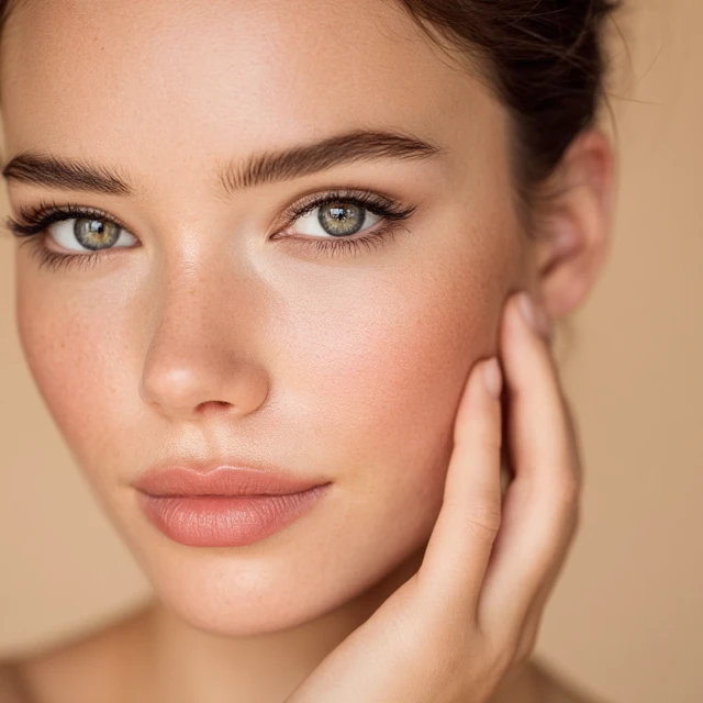 Beautiful Girl Portrait Close Up Natural Tones