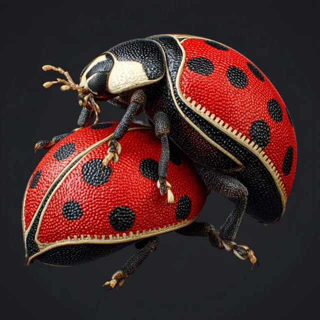 Ladybug CloseUp Detailed Realistic Insect Bug Nature