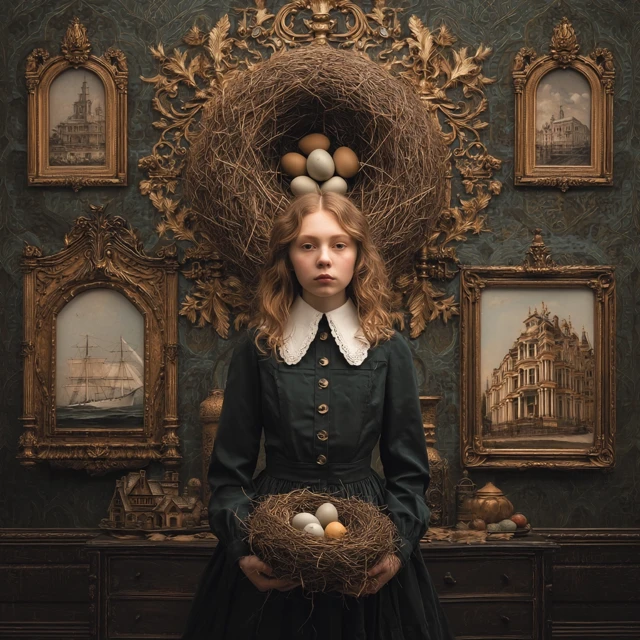Surreal Birdhouse Art Inspired by Wes Anderson