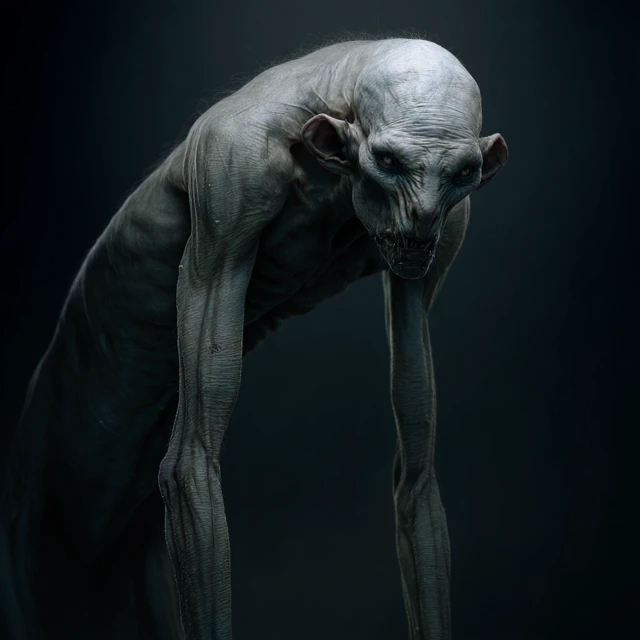 Horror Creature Ghoul Quadruped Concept Art