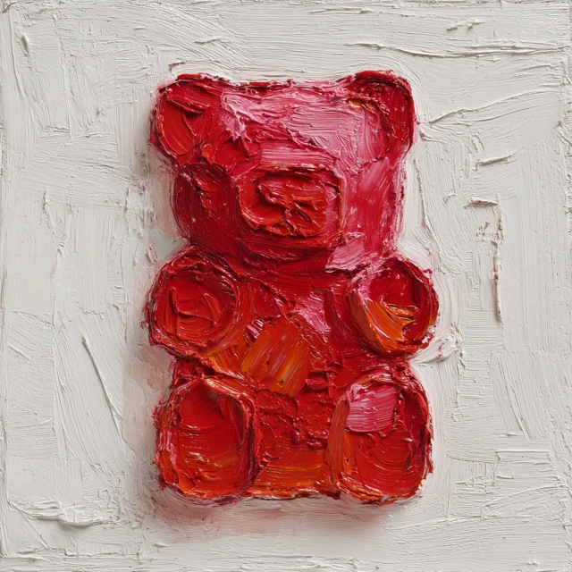 Gummy Bear Oil Painting Impressionist Style