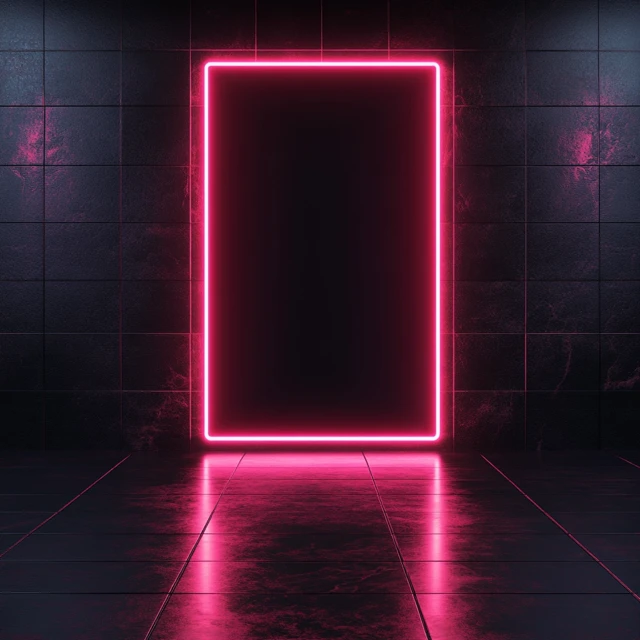 Neon Nightclub Flyer Background Modern Interior