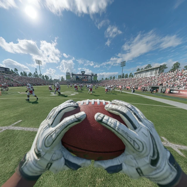 Football Game Sunny Day Perspective