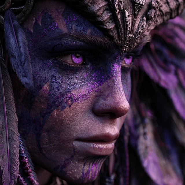 Mystical Dark Elf Fantasy Portrait 4K