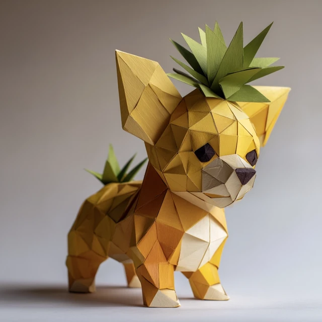 Paper Art Pineapple Puppy Origami