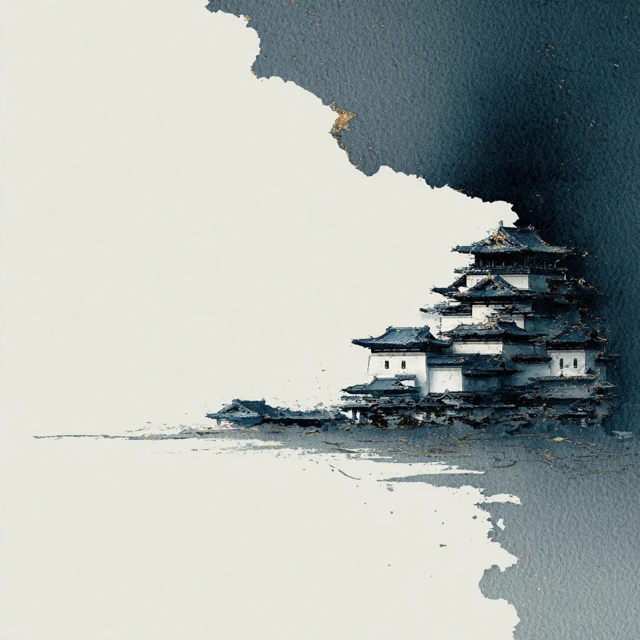 Chinese Palace Art Minimalist Design Abstract Painting