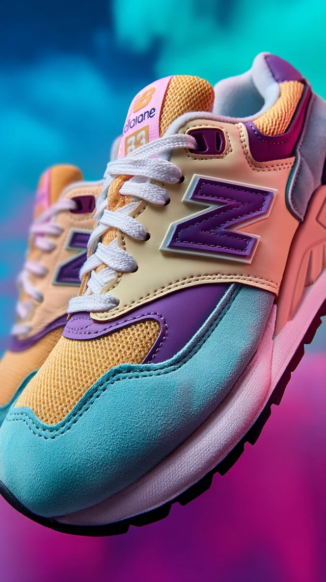 New Balance Shoes Pastel Colors Retro Commercial Photo