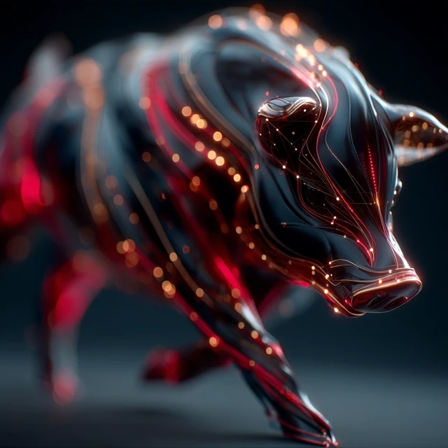 Futuristic Cyborg Pig Abstract Pattern 3D Render