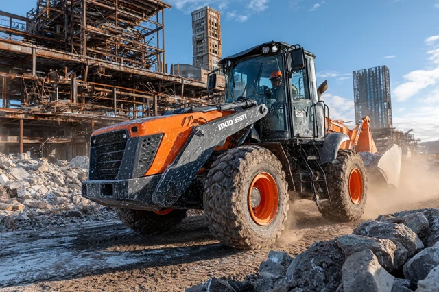 Skid Steer Loader at Construction Site