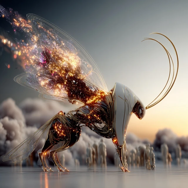 Mythical Creature on Alien World Hyper Realistic Art