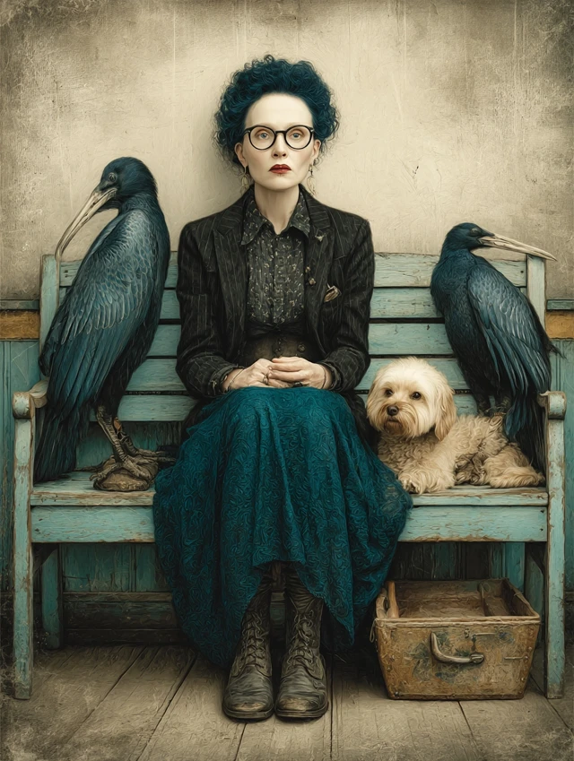 Quirky Family Portrait Surreal Art
