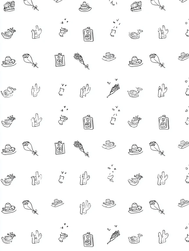 Mexican Heritage Seamless Pattern Vector Illustration