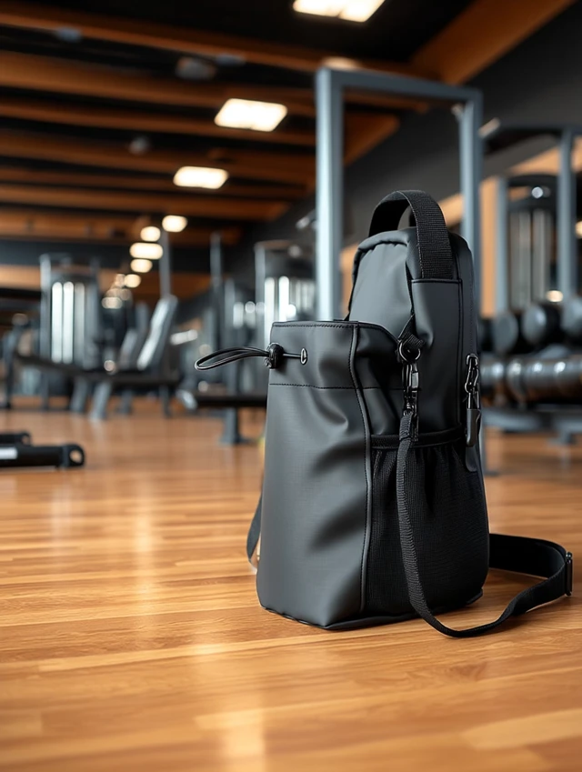 Gym Bag on Wooden Floor