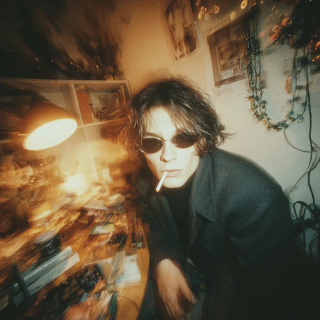 Polish Man Portrait with Sunglasses and Cigarette