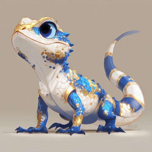 Cartoon Lizard Heroic Fantasy Art