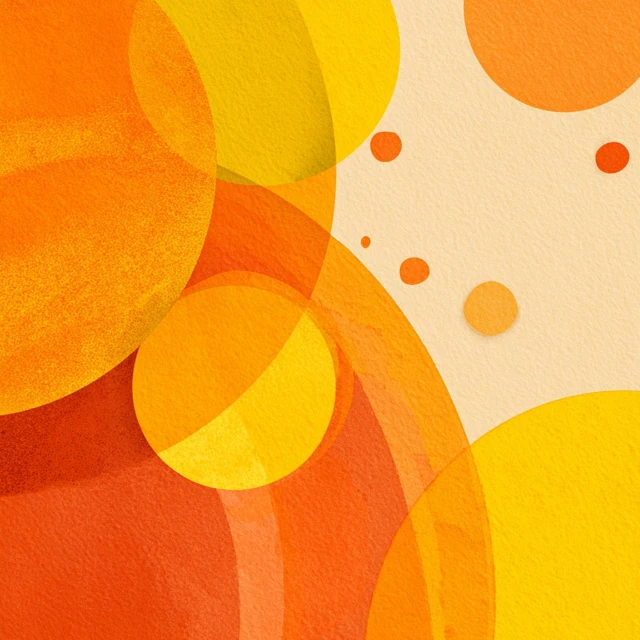 Abstract Circle Background Orange Yellow Colors