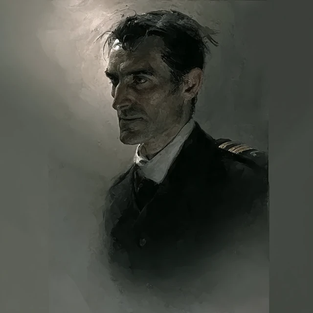 Sinister Merchant Navy Officer Painting 1933