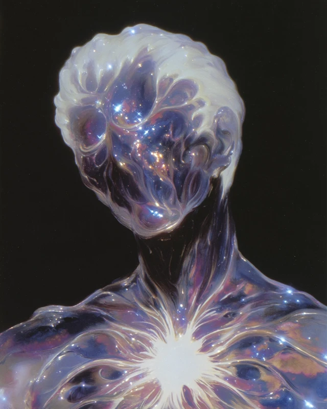 Cosmic Sculpture A Surreal Art Piece