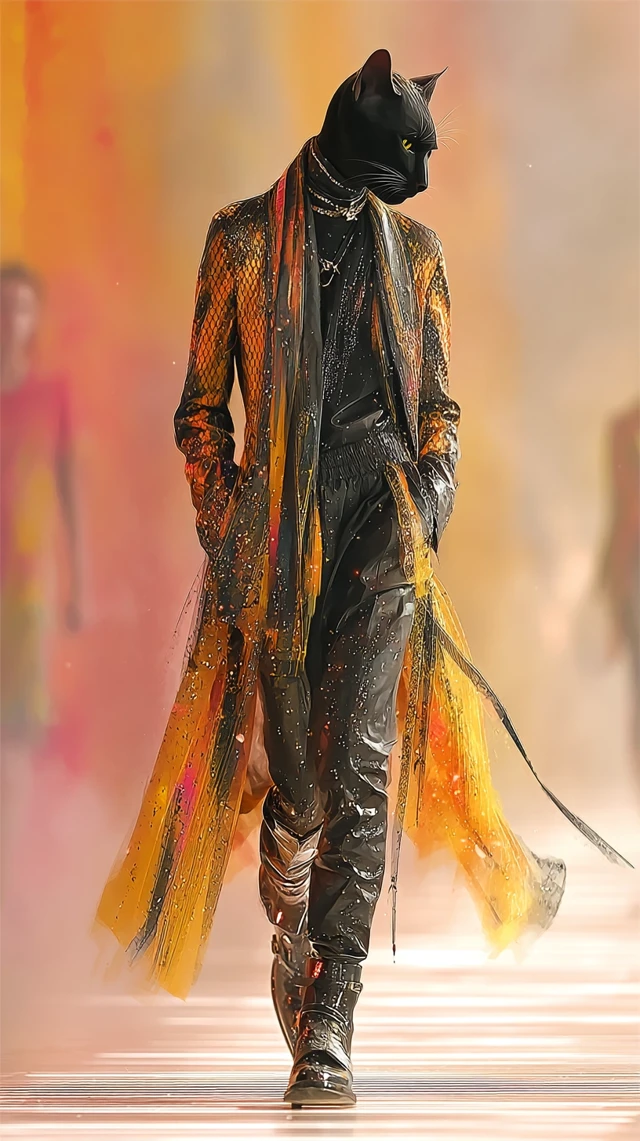 Fashion Cat Runway: Anthropomorphic Style