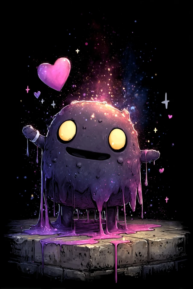 Heart Shaped Grimer Kawaii Punk Art
