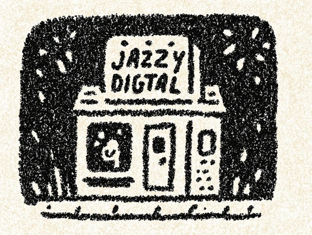 Jazzzy Digital Logo Vintage Diner Cartoon Style