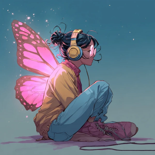LoFi Butterfly Art for YouTube Channel