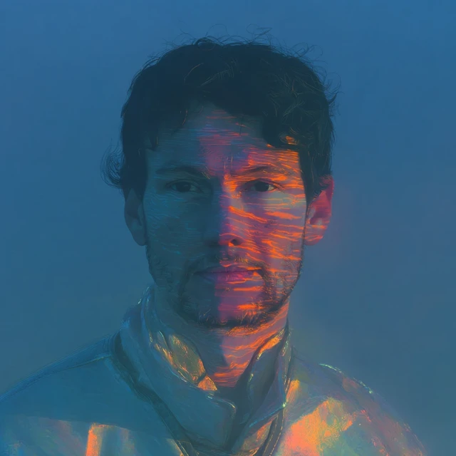 Portrait Illustration of a Man at Golden Hour