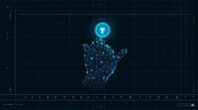 Digital Hand Icon Interface Design Futuristic Graphic