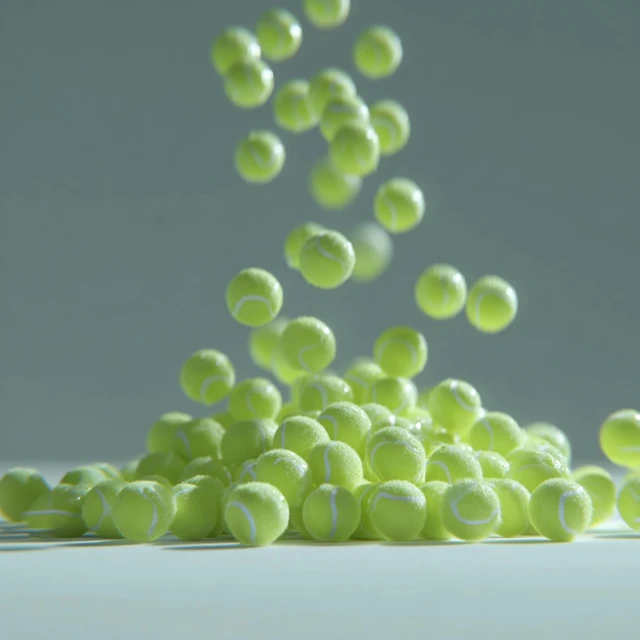 Falling Tennis Balls Animation