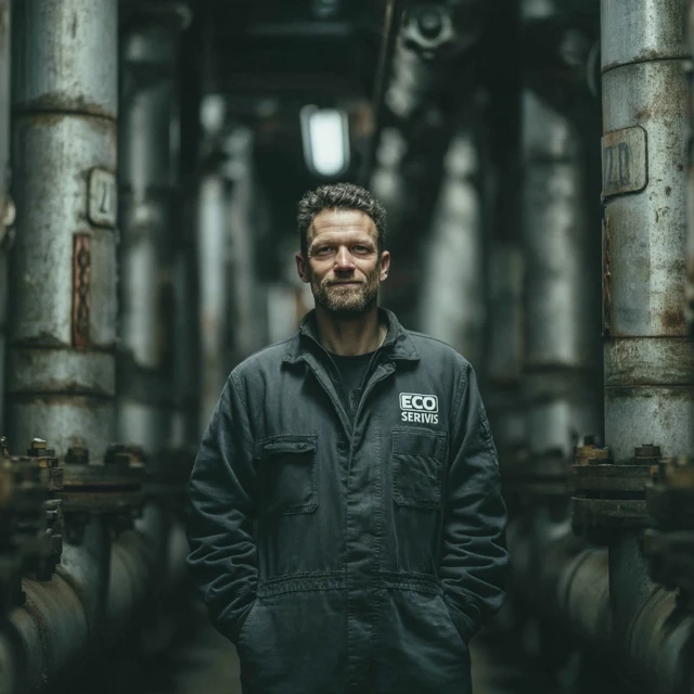 Heating Plant Worker Industrial Portrait