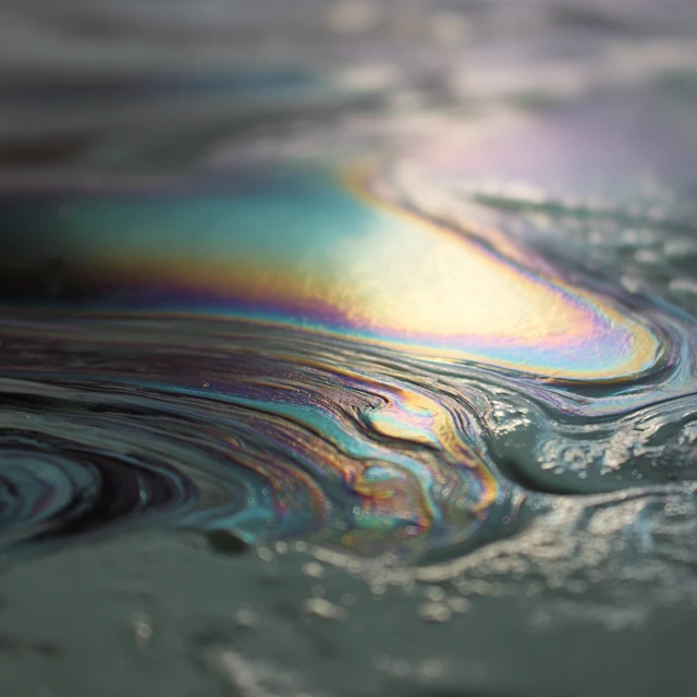 Iridescent Gray Fluid Slurry Abstract Art