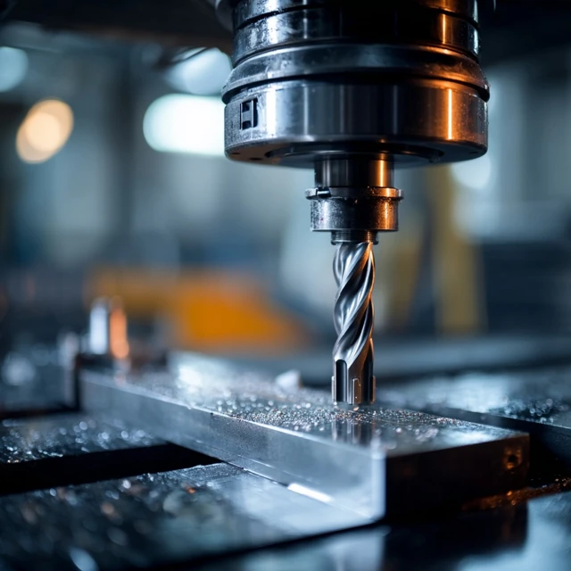 CNC Machine Drill Head in Action Ultra Realistic