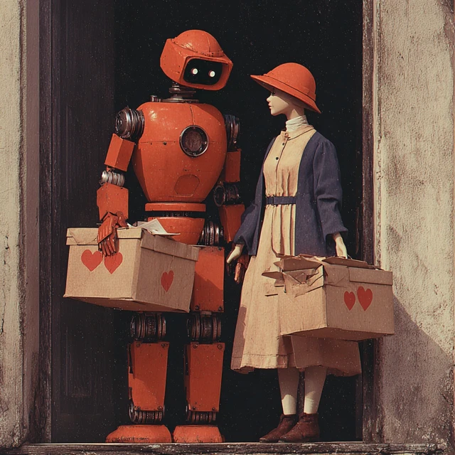 Retro Robot Doctor of Love Vintage Style