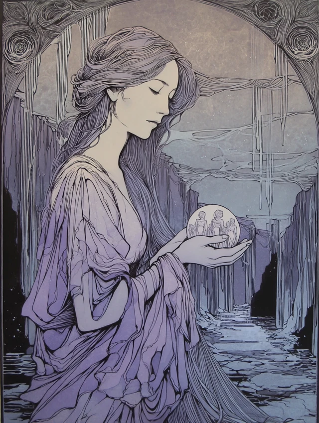 Support of Connection Art Nouveau Illustration