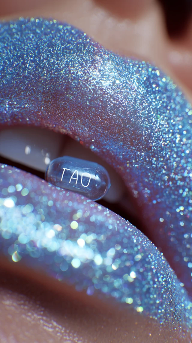 Glitter Lips Pill Editorial Macro Shot