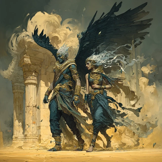 Nergal and Ereshkigal Mesopotamian Demon King and Queen
