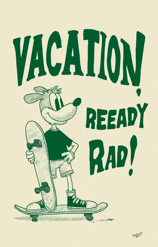 Vacation TShirt Design Frank Orson Skater