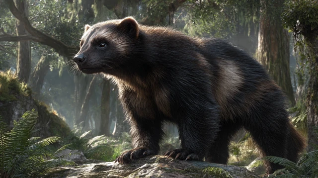 Wolverine in the Woods Realistic High Definition