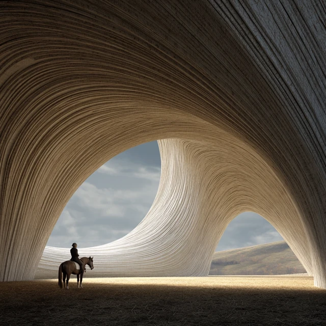 Parametric Equestrian Center Inspired by Hay Bale