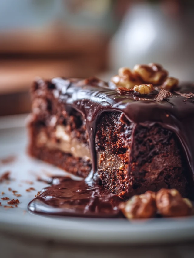 Chocolate Cake and Eyes Delicious Homemade Treat