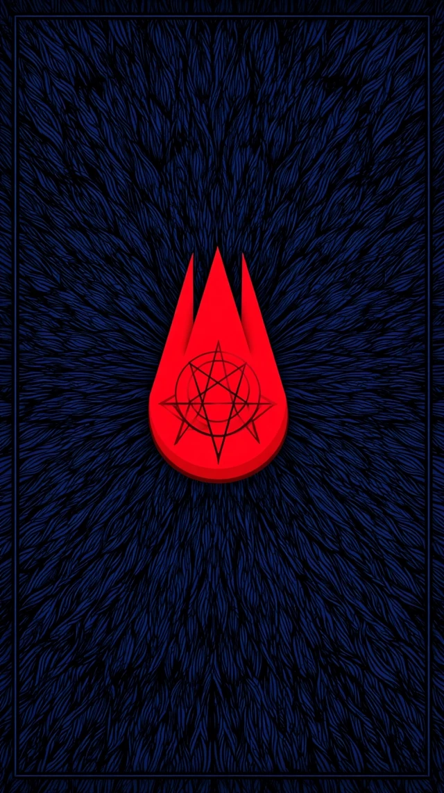 Dark Magic Tarot Card Back Design - 90s Anime Fantasy