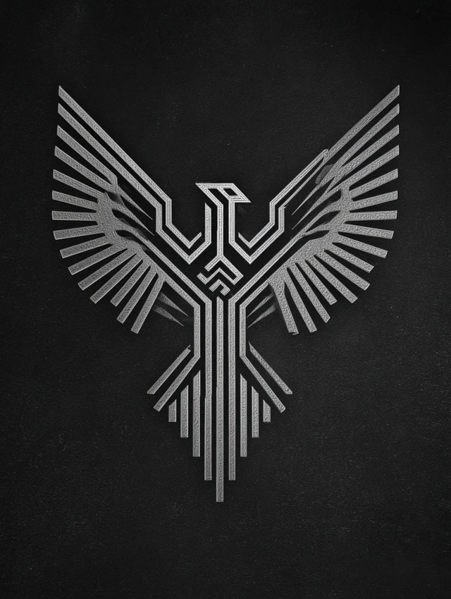 Geometric Hawk Emblem Luxury Branding