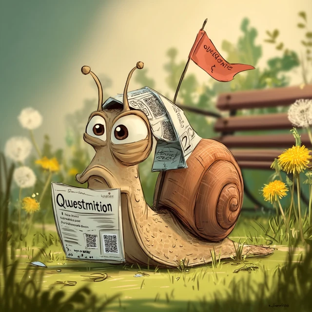 Tired Snail Cartoon Question Time