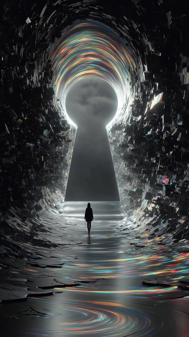 Cosmic Keyhole Journey Into The Void Abstract Art