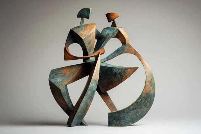 Modern Surrealist Sculpture Abstract Figure Art
