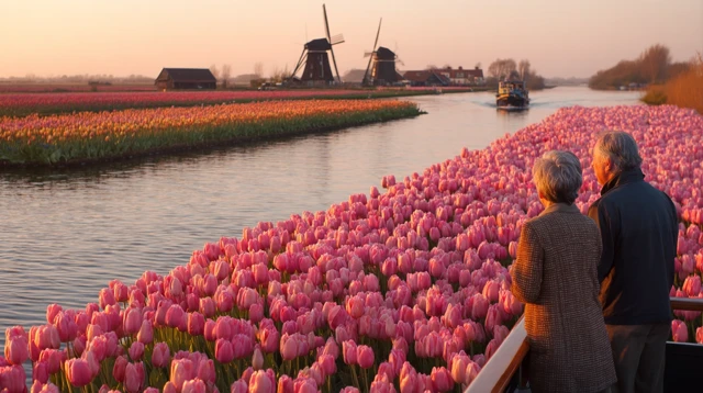 Europe River Cruise Holland Tulip Field