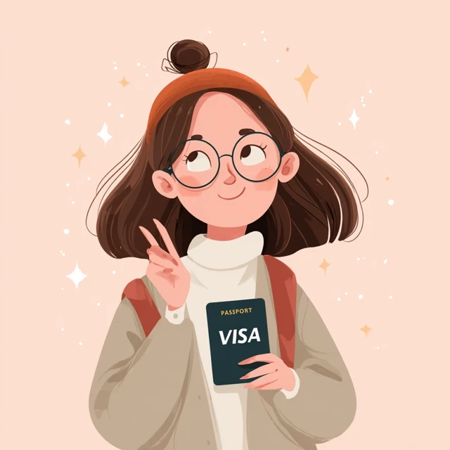 Girl Visa Specialist Illustration