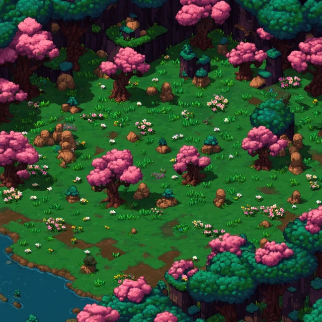 Isometric Fairy Forest Battlemap