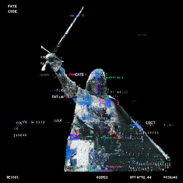 ASCII Knight Glitch Art Fantasy